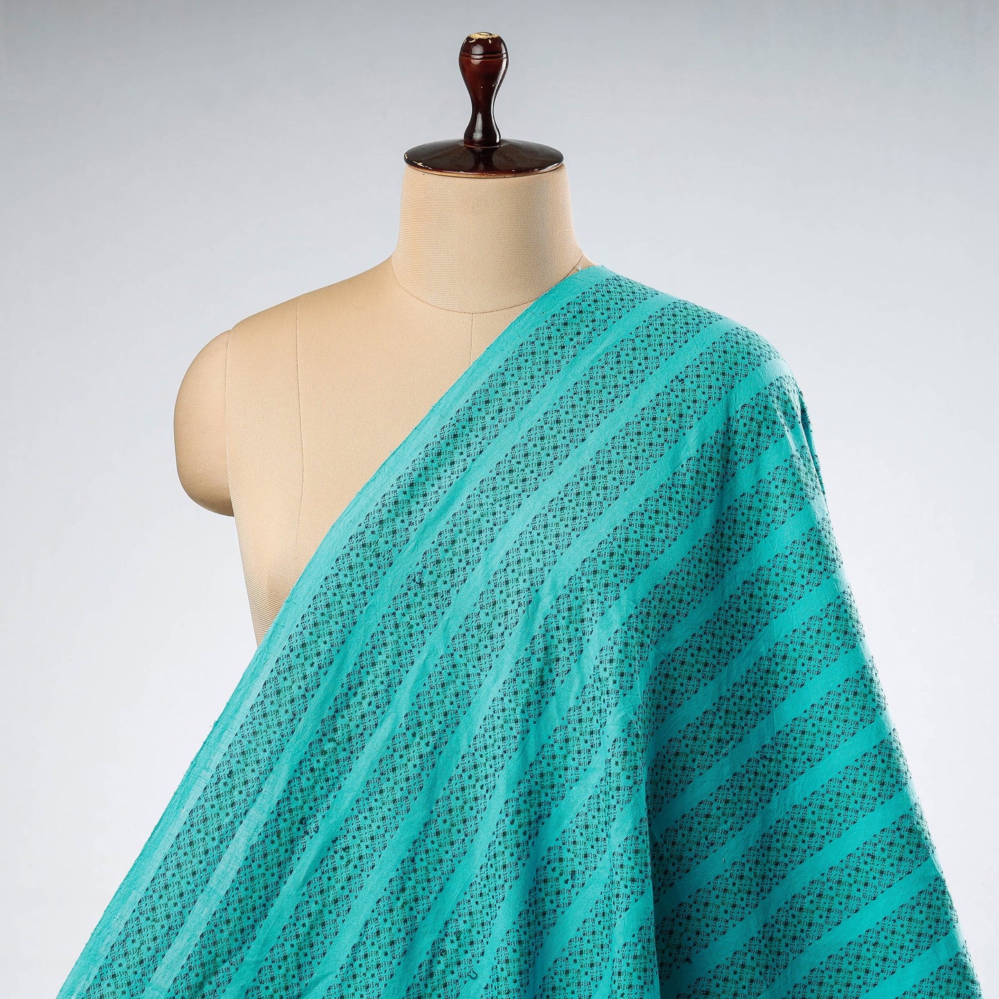  Bodoweaves Block Printed Cotton Handloom Fabric 