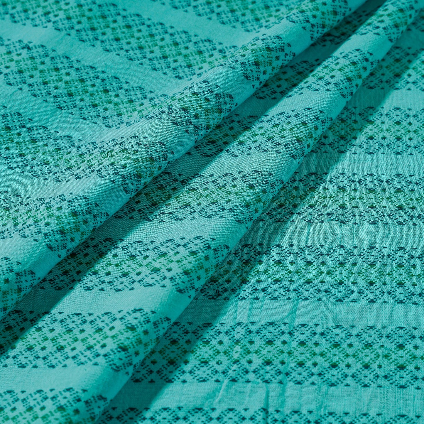  Bodoweaves Block Printed Cotton Handloom Fabric 