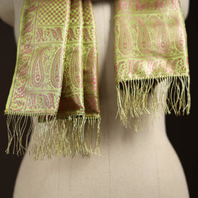 Brocade handloom semi silk banarasi stole 07 - handcrafted