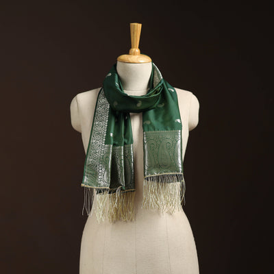 Brocade handloom semi silk banarasi stole 18 - handcrafted