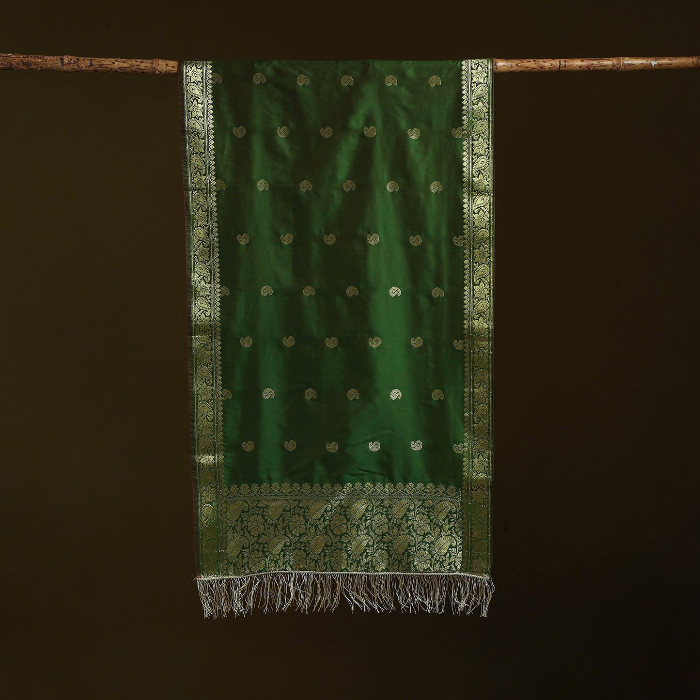 Brocade handloom semi silk nakshi buti banarasi stole