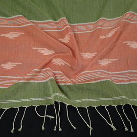 Buy Green Burdwan Jamdani Buti Handloom Cotton Stole