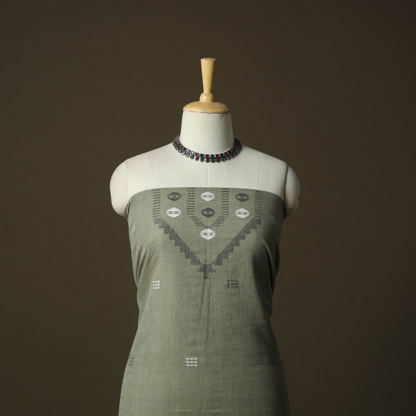 Burdwan jamdani handloom cotton 2pc unstitched dress