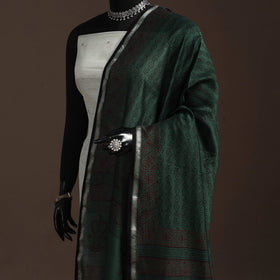 Chanderi silk bagh natural dyed dupatta with zari border 36