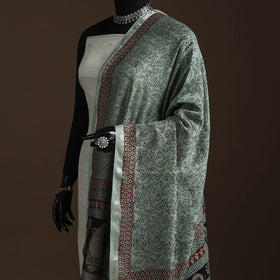 Chanderi silk bagh natural dyed dupatta with zari border 10