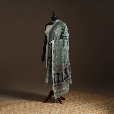 Chanderi silk bagh natural dyed dupatta with zari border 10