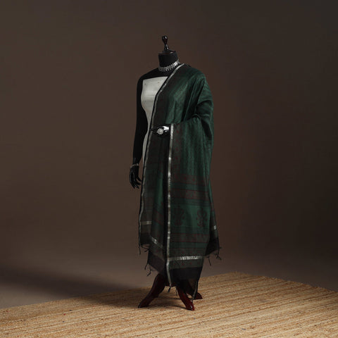 Chanderi silk bagh natural dyed dupatta with zari border 36