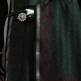 Chanderi silk bagh natural dyed dupatta with zari border 36