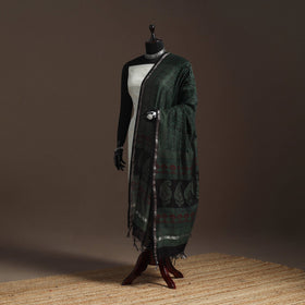 Chanderi silk bagh natural dyed dupatta with zari border 37