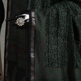 Chanderi silk bagh natural dyed dupatta with zari border 37