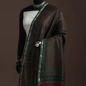 Chanderi silk bagh natural dyed dupatta with zari border 38