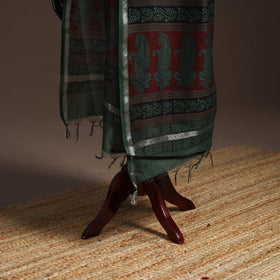 Chanderi silk bagh natural dyed dupatta with zari border 38