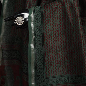 Chanderi silk bagh natural dyed dupatta with zari border 38