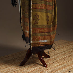 Chanderi silk bagh natural dyed dupatta with zari border 44