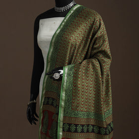 Chanderi silk bagh natural dyed dupatta with zari border 48