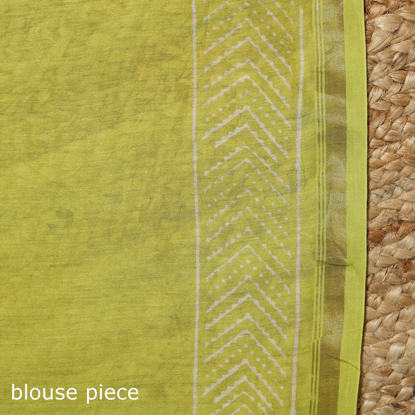 Chanderi silk hand bagru saree with zari border 25