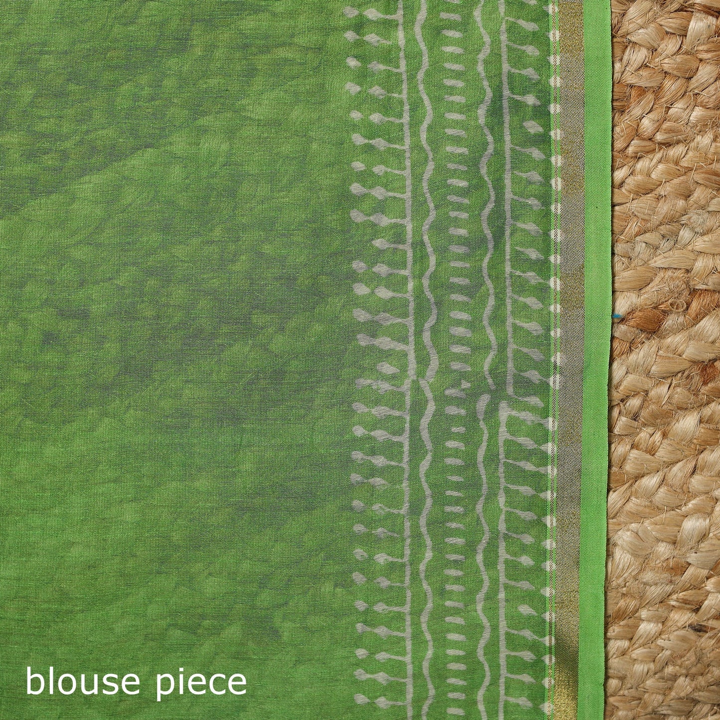 Chanderi silk hand bagru saree with zari border 29