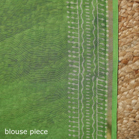 Chanderi silk hand bagru saree with zari border 29