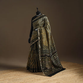 Chanderi silk hand batik saree 06 - handcrafted