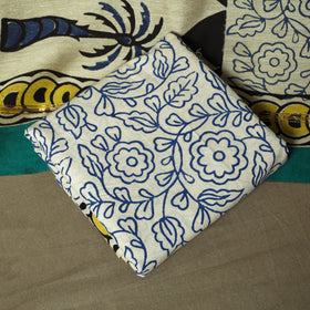 Chanderi silk hand block bagru print 3pc unstitched dress