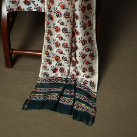 Chanderi silk hand block sanganeri print 3pc unstitched