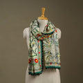 Green Chanderi Silk Hand Embroidered Stole