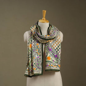 Buy Chanderi Silk Hand Embroidered Stole