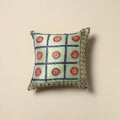 Chanderi silk hand embroidery cushion cover 18 - handcrafted