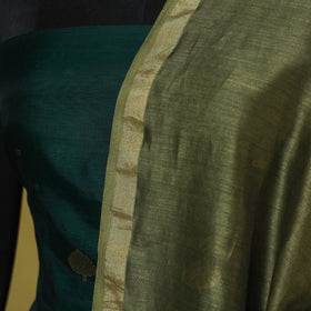 Green - chanderi silk handpainted pichwai dupatta 10