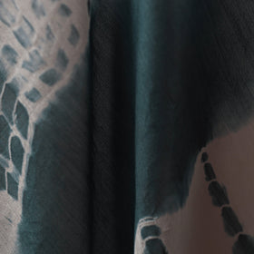 Green - chanderi silk tie-dye shibori fabric 01