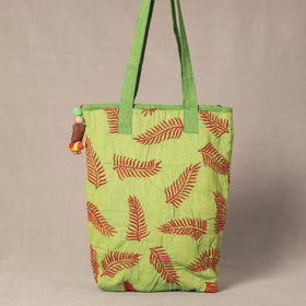 kantha work tote bag