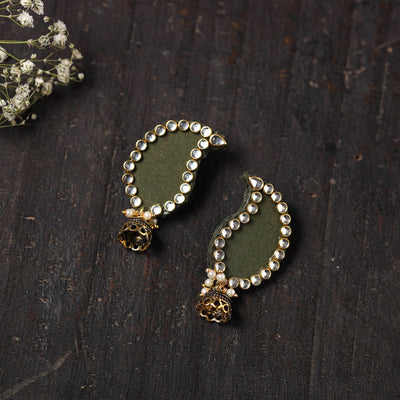 Buy Chhavi Stone Work Fabart Earrings 