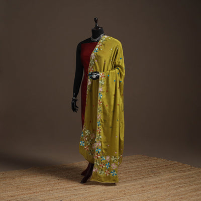 Chinon silk hand embroidered phulkari dupatta 06