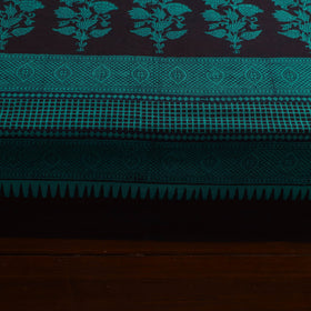 Buy Green Block Print Cotton Bagh Double Bed Sheet Online