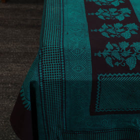 Buy Green Block Print Cotton Bagh Double Bed Sheet Online