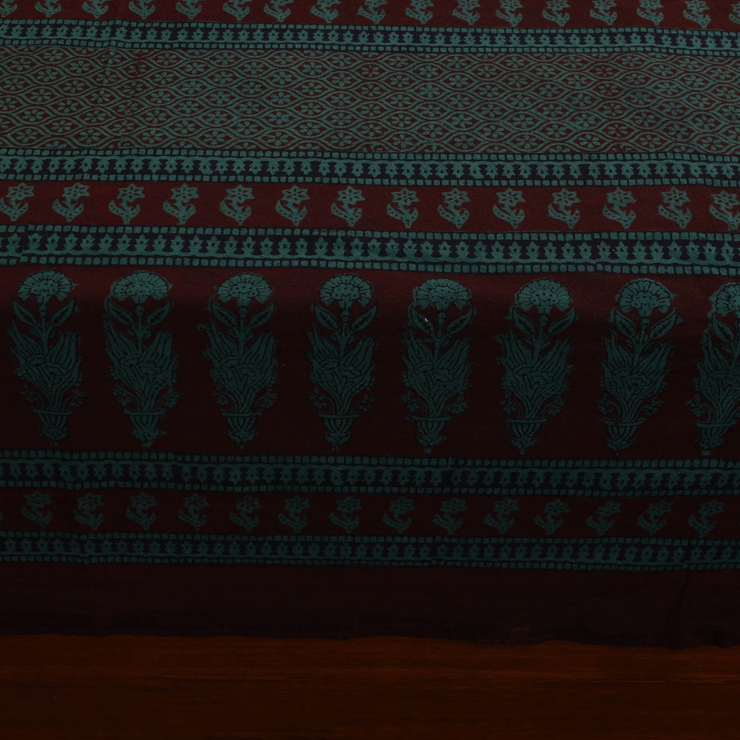 Green - cotton bagh double bedsheet with pillow covers 12