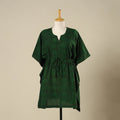 Green - cotton bagh kaftan with tie-up waist (medium) 19