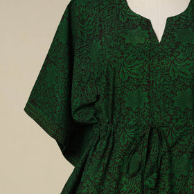 Green - cotton bagh kaftan with tie-up waist (medium) 19