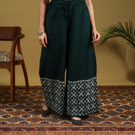 Buy Cotton Bengal Kantha Hand Embroidery Palazzo