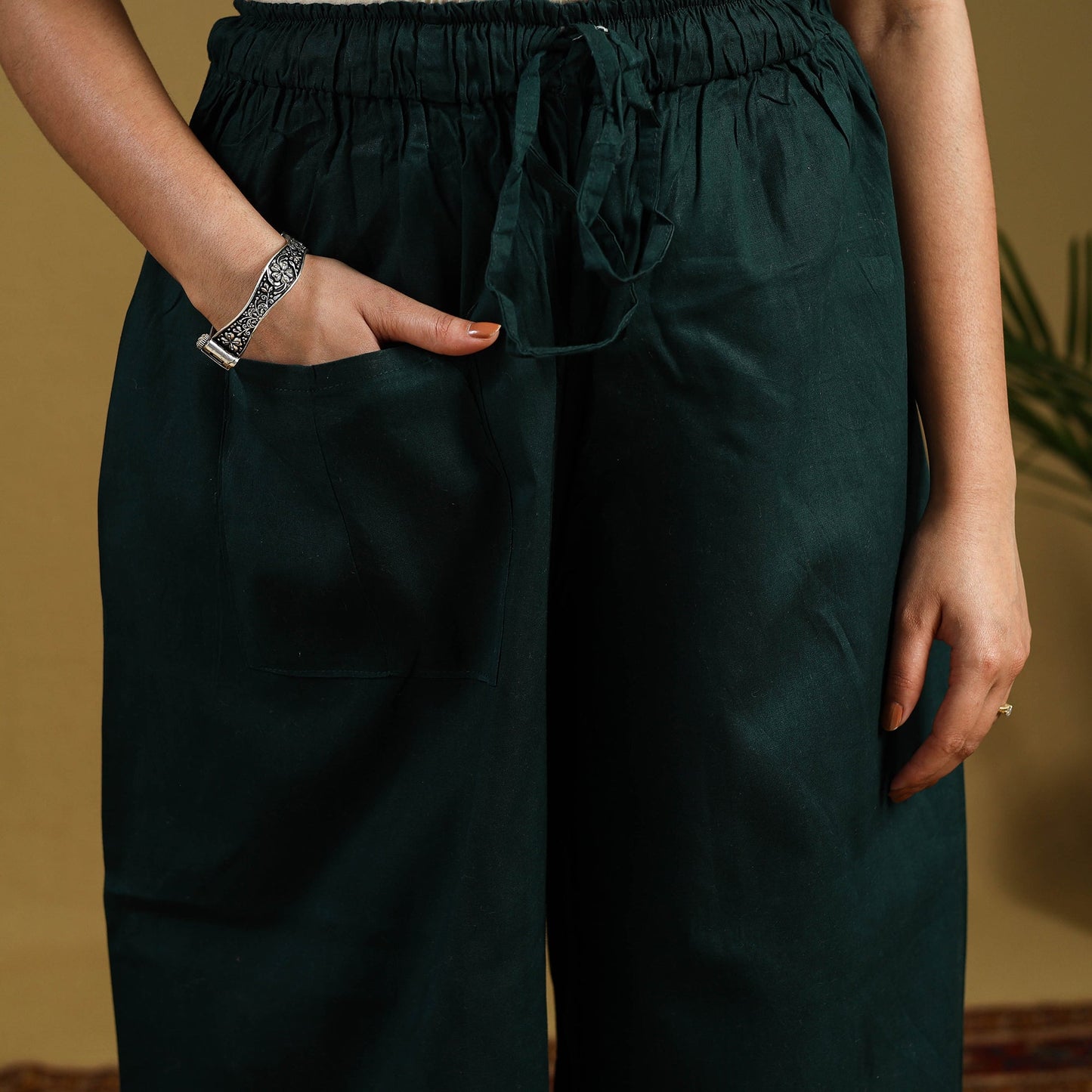 Buy Cotton Bengal Kantha Hand Embroidery Palazzo