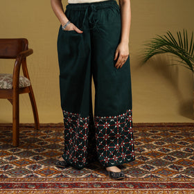 Buy Cotton Bengal Kantha Hand Embroidery Palazzo