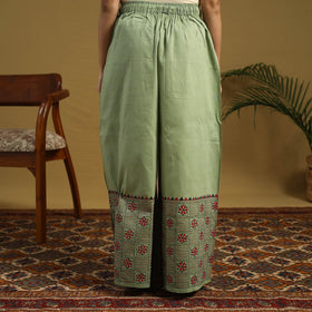 Buy Cotton Bengal Kantha Hand Embroidery Palazzo