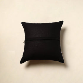  Black Cotton Pochampally Ikat Cushion Cover