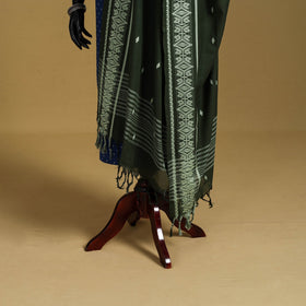 Green - cotton buti jacquard dupatta with thread border 03