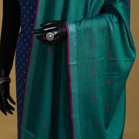 Green - cotton buti jacquard dupatta with thread border 24
