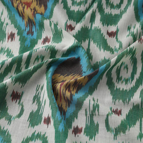 Orange - cotton central asian pochampally ikat fabric 32