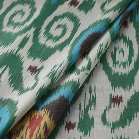 Orange - cotton central asian pochampally ikat fabric 32