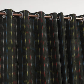 Green - cotton door pochampally ikat curtain (7 x 3 feet)