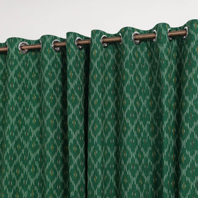 Green - cotton door pochampally ikat curtain (7 x 3 feet)