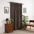 Green - cotton door pochampally ikat curtain (7 x 3 feet)